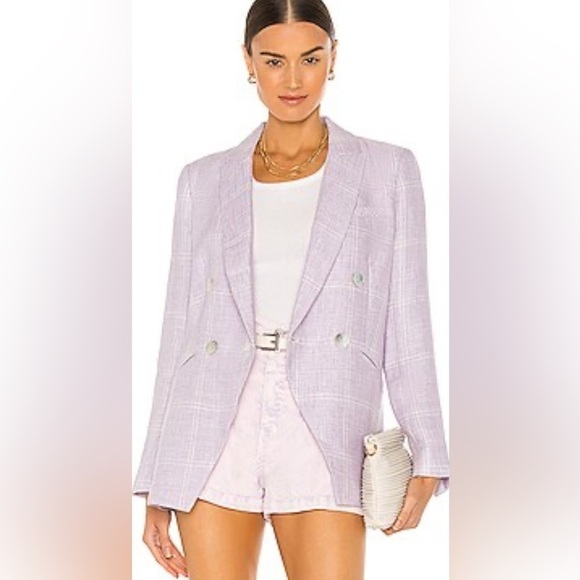 Veronica Beard Lavender Check Nisha Dickey Jacket Blazer NWOT - Picture 1 of 11